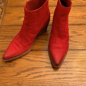 Sam Edelman Red Booties